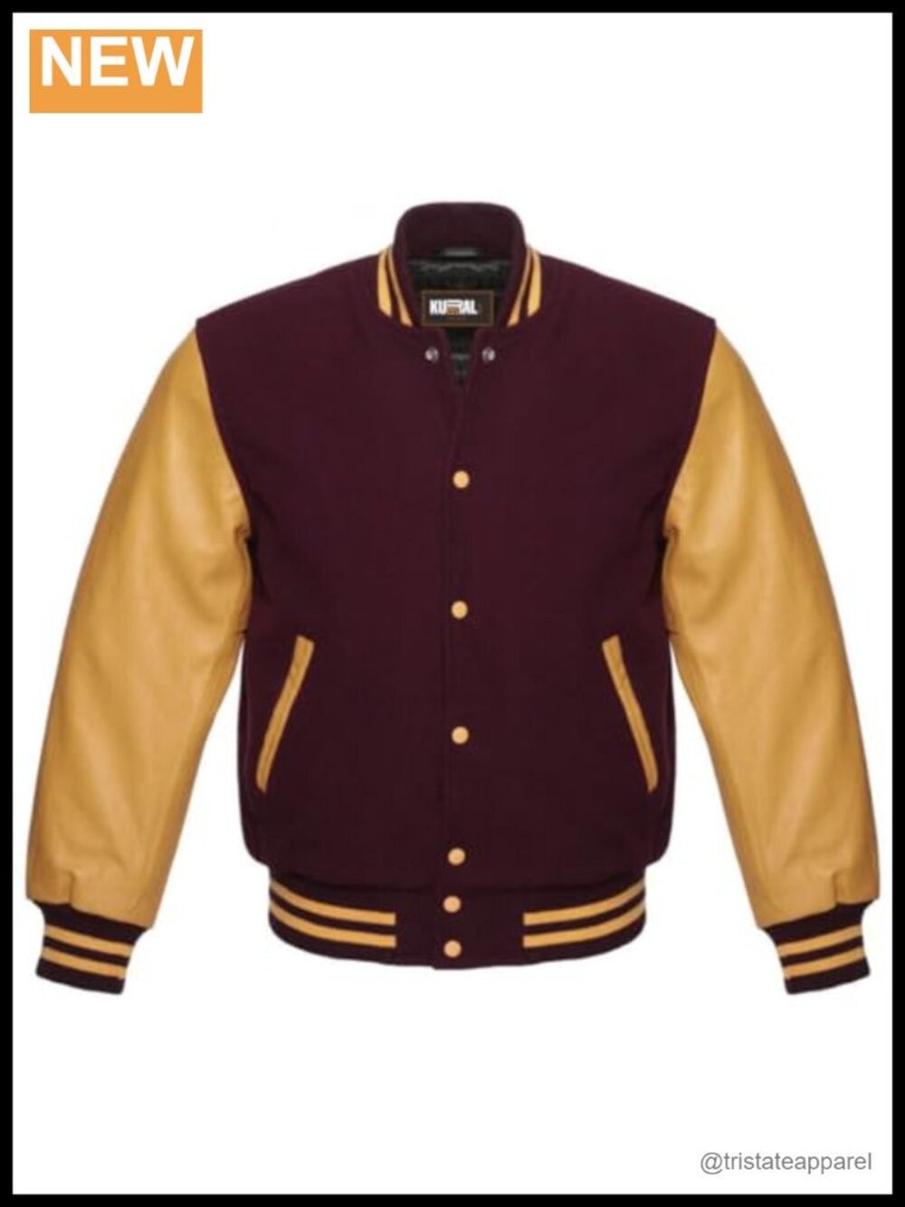 Varsity Jacket Wool Body Leather Sleeves Letterman Unisex